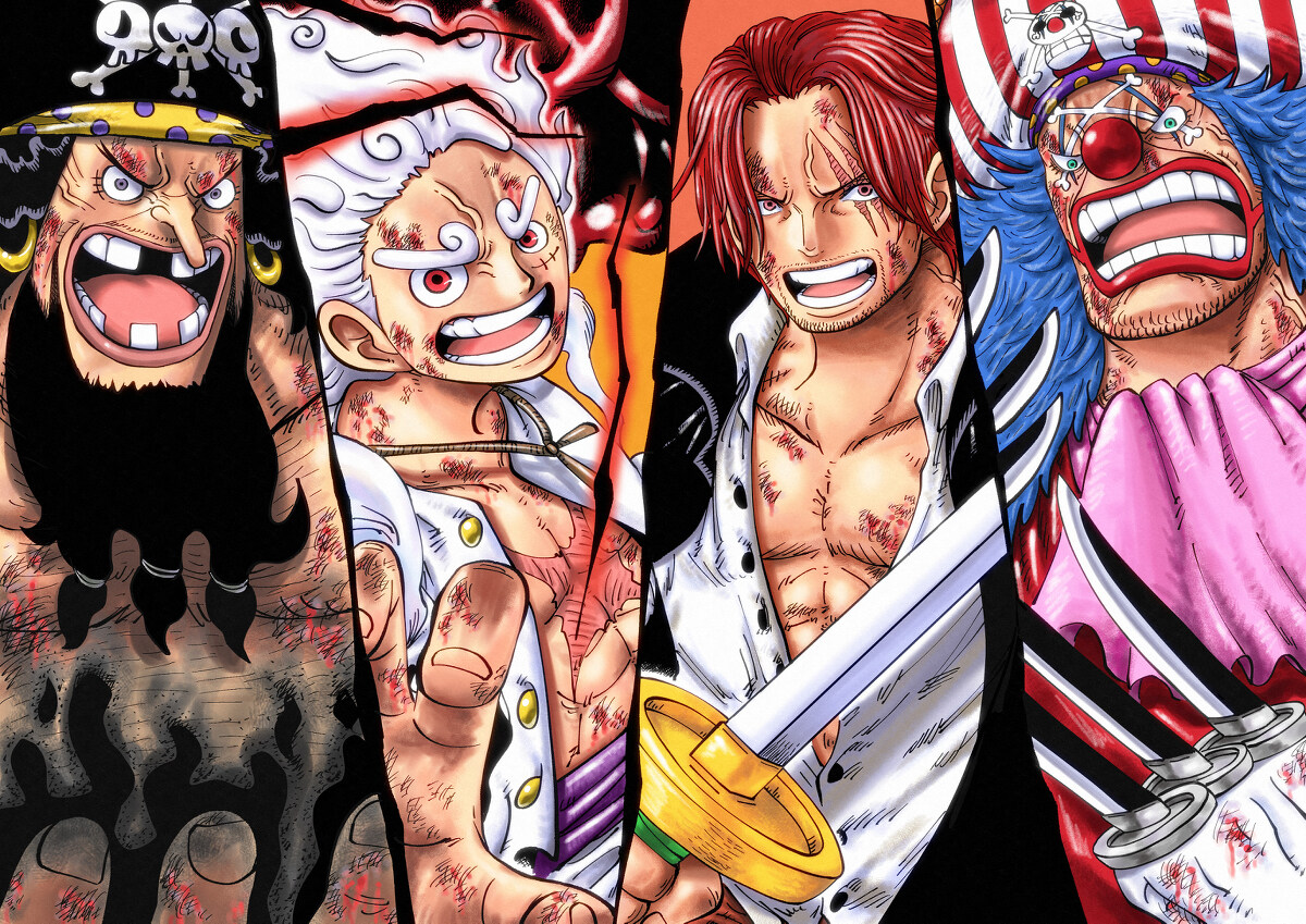 ワンピース 複製原画 新四皇 ✨ONE PIECE 新四皇✨扉絵模写 A4用紙 コピック ワンピース扉絵