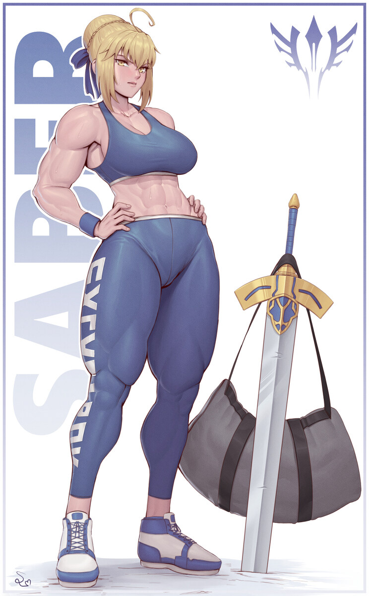 Gym Saber Fatemuscleabs 插画世界